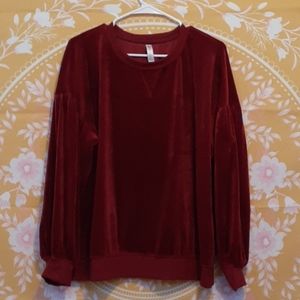 Gilligan & O'Malley Longsleeve Velvet Top